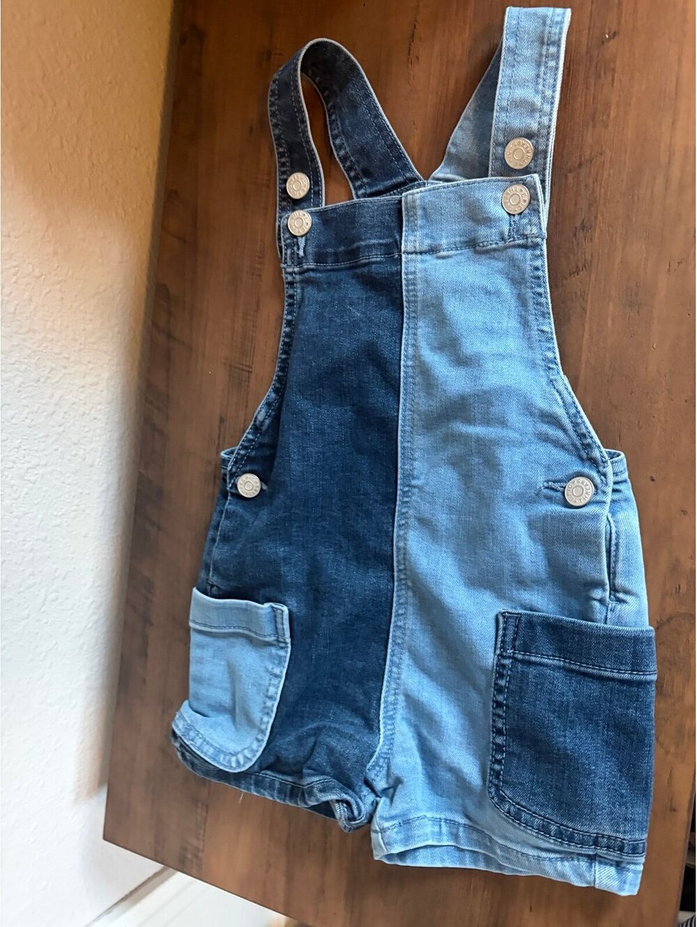 Epic Threads two toned denim shortall size 4T